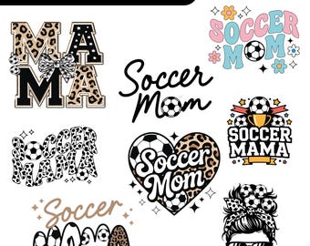 Soccer Mom SVG Bundle | Leopard Print Mama PNG (Digital Download)