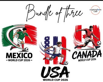 World Cup 2026 SVG Bundle | USA Canada Mexico | Bundle of three | (Digital Download)