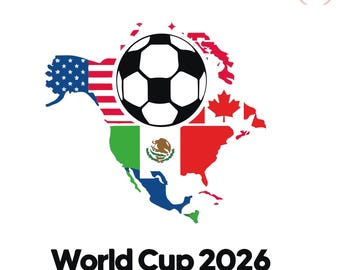 World Cup 2026 SVG, USA Mexico Canada Map (Digital Download)