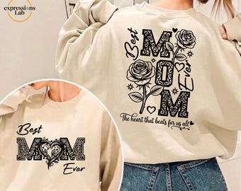 Best Mom Ever Svg Png, Floral Mom PNG, Cute Mama Svg, Vintage Mother Svg, Mothers Day Svg, Gift For Mom, Cut File For Cricut, Clipart