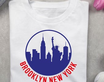Brooklyn New York Skyline SVG | Freiheitsstatue SVG | NYC Grafik | Digitaler Download | Druckbare Kunst | Clipart Kommerzielle Nutzung | #EtsyFundstücke