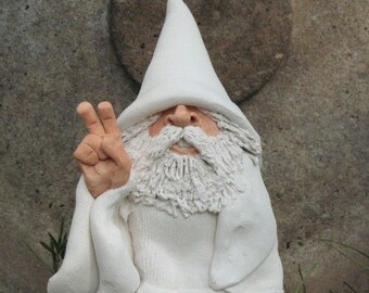 White wizard Making peace sign