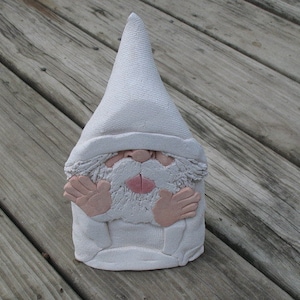 Smashed White Wizard clay sculpture