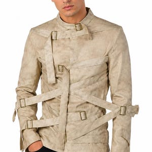 Men's Horror Asylum Inspired Straight Jacket – Halloween Cosplay Costume Jacket