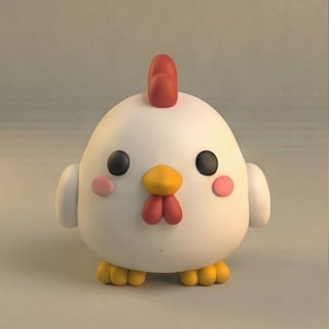 Huhn Figur STL Datei, 3D Gedrucktes Modell