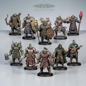 Complete Orc Class Set STL Files | 10 Dungeons and Dragons Miniatures Bundle