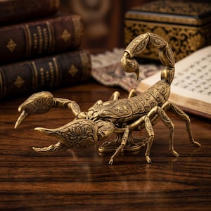 Art Nouveau Scorpion 3D Model | Vintage Zodiac Office Decor | Majestic Filigree Bug STL