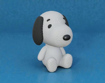 Knitted Snoopy Chibi Figure 3D STL Files