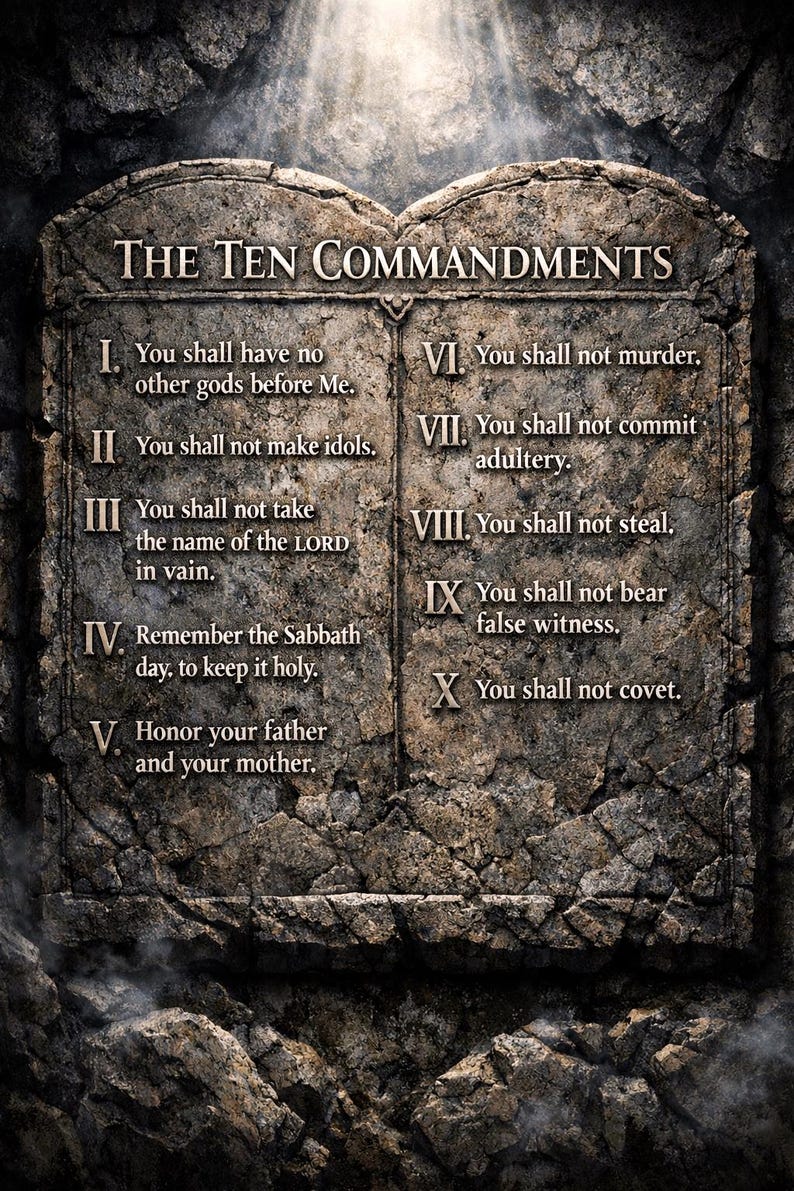 Ten Commandments - Etsy