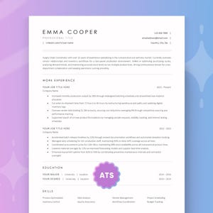 オンラインで記入 - ATS対応の履歴書テンプレート（カバーレターと参考文献付き）、WordとGoogleドキュメント形式、即時デジタルダウンロード