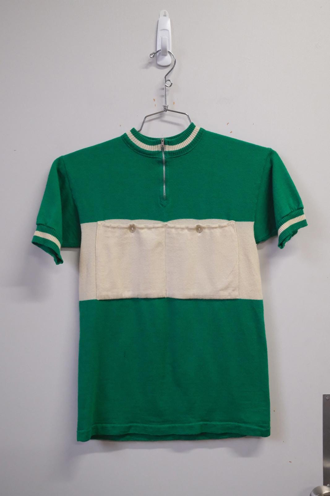 Vintage 1970s Au Tour De France Quarter Zip Knit