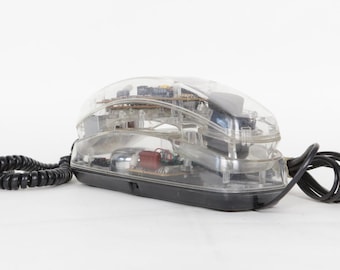 90年代のPhontalkシリーズ6051透明コード付き電話機