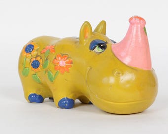 1969' Holiday Fair Rhinoceros Coin Bank