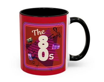 Die 80er Jahre Retro Musik Design Kaffeebecher | Akzent-Kaffeebecher