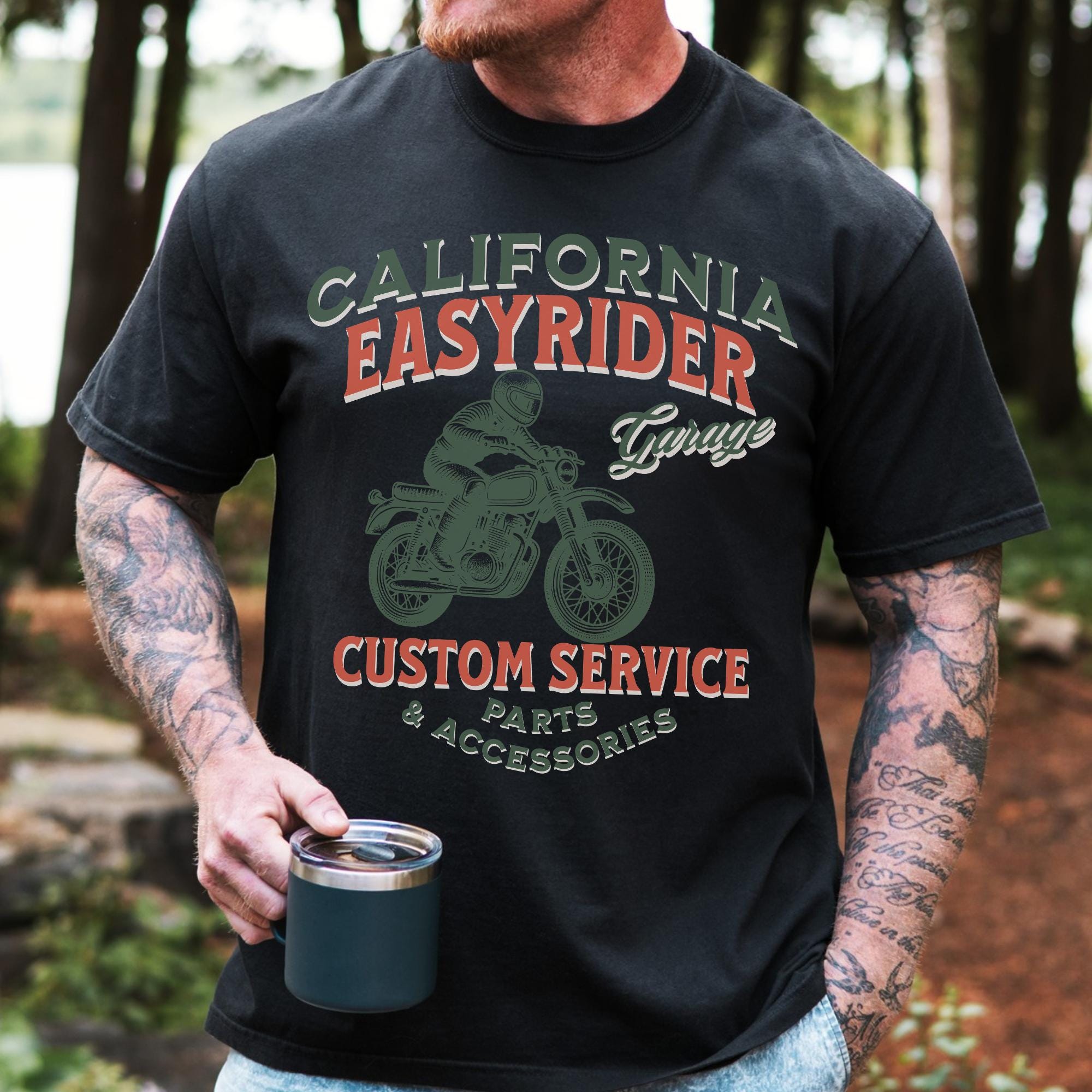 Motorcycle Shirt Easy Rider Bike Tee Biker Girl T-shirt Classic