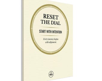 Reset the Dial Wall Art Poster | Motivational Office Decor | Canvas Wall Decor for Home & Office | New Years Gift