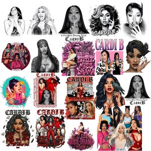 Pacchetto PNG di 20+Little Miss Drama Tour 2026 / Grafica del concerto di Cardi B (download digitale)