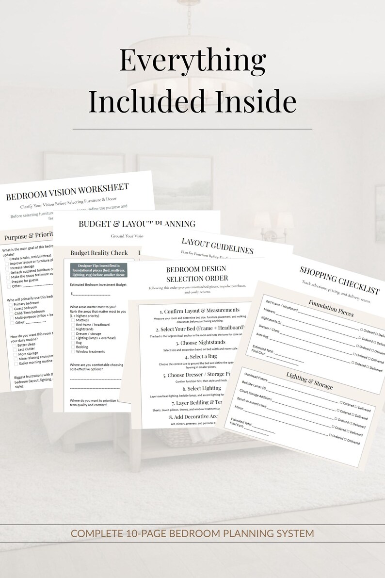 Bedroom Redo Planner | Bedroom Design Guide | DIY Room Makeover ...