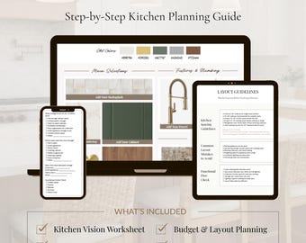 Planner voor keukenrenovatie | Werkboek renovatieontwerp (digitale download)