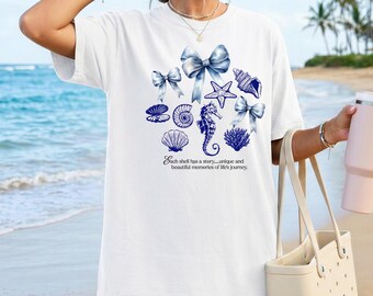 T-shirt Comfort Colors Coquette Coquillages : Ambiance estivale et balnéaire
