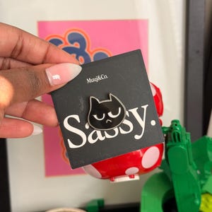 Grumpy Cat Enamel Pin • Funny Cat Lover Gift