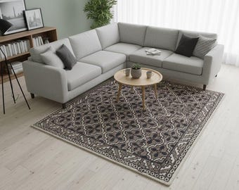 Hand Knotted Area Rug, Wool Rug, Sahara Mirage