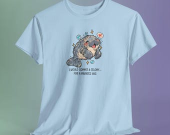 Funny Manatee Lover T-Shirt, Sea Cow Hug Graphic Tee