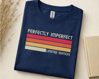 Perfectly Imperfect Graphic Tee, 70s Retro Stripe, Unisex Cotton T-Shirt