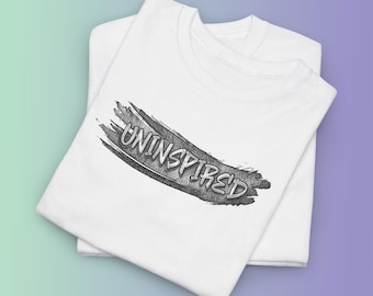 Uninspired Graphic Shirt, Funny Creative Block Design