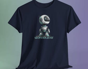 Wonder.EXE Robot Programmer Tee, Geeky Tech Gift, Coding Lover Shirt