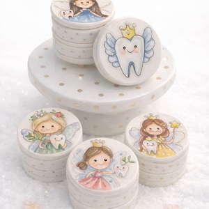 Hand-Painted Tooth Fairy Box - Whimsical Wood Keepsake