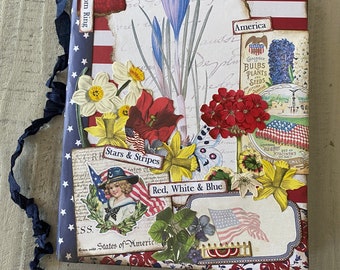 Stars and Stripes Journal, red white and blue, patriotic, American flag, Fourth of July, Memorial Day, composition notebook