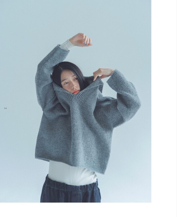 Japanese Book Brioche Sock Knitting ,Sailor Pullover Sweater Pattern, Japanese Design, Cozy Winter Knitwear Pattern Instant Digital Download
