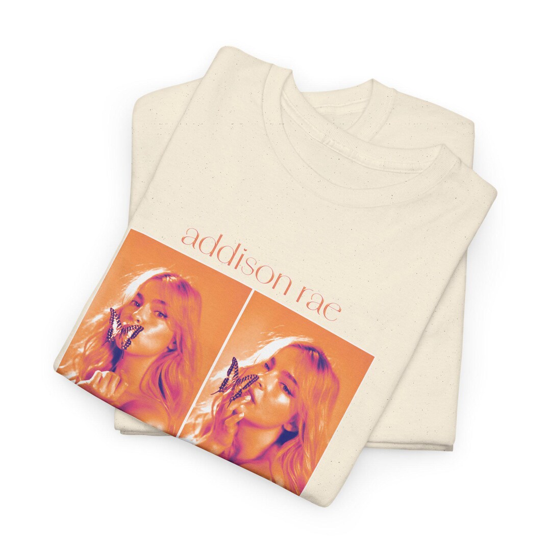 ADDISON RAE ! Retro Orange Photo Grid Portrait Tee | Addison Rae ...