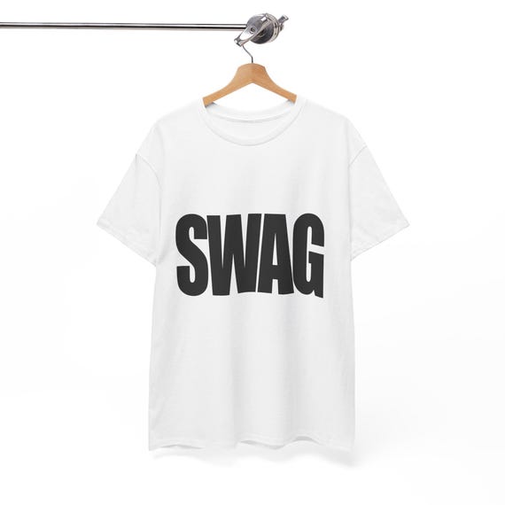 SWAG Bold Text T-shirt Funny | Typography Tee, Streetwear Graphic