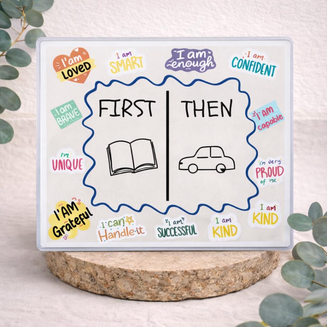 First Then Visual Schedule – Printable Routine Chart for Kids - Etsy ...