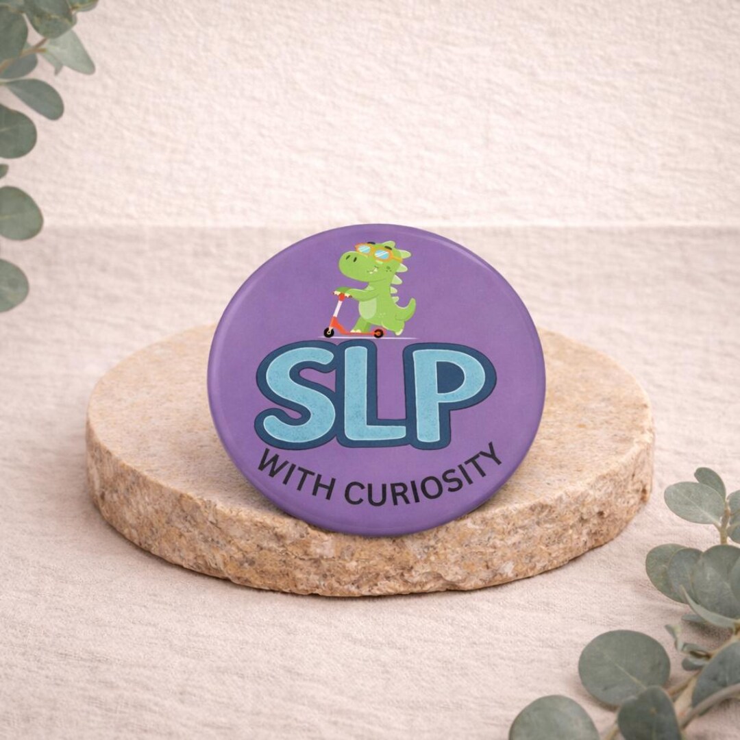 SLP Awareness Enamel Pin: Dinosaur With Curiosity - Etsy