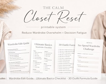 Weekly Outfit Planner Printable PDF | Capsule Wardrobe Tracker & Daily ...