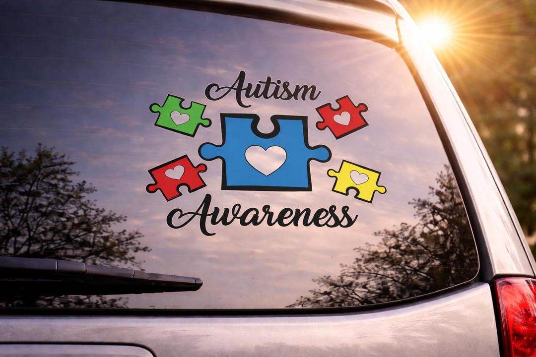 Autism Awareness Puzzle Piece Decal | Support Car Sticker - Etsy