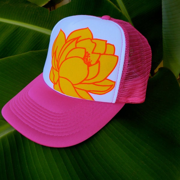 lotus trucker hat
