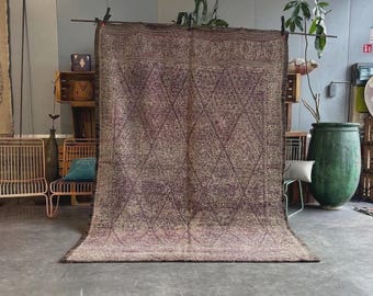 Vintage Beni Mguild ullmatta – Autentisk marockansk berbermatta från tribaltiden 1,8x2,9 m