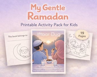 Printable Ramadan Coloring & Activities | My Gentle Ramadan Activity Pack for Kids | Muslim Kids Islamic Activity Book | Instant Download