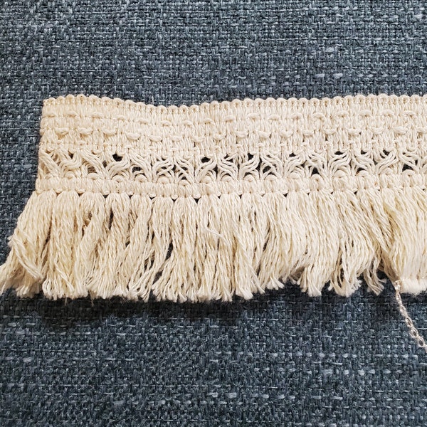 Boho Flat Cotton Fringe pillow and curtain Trim