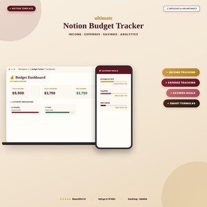 Budget Tracker Excel | Personal Finance | Charts & Analytics | Automatic