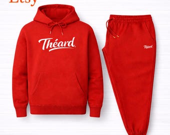 Red Luxury Hoodie & Jogger Set – Théard Streetwear Tracksuit
