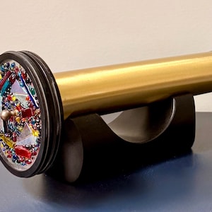 Gesigneerde Lori Riley-caleidoscoop, 1997 Studio Art Glass, dichroic glas, optische kunst voor verzamelaars