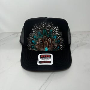 Trucker Hat With Turquoise - Etsy display picture 3