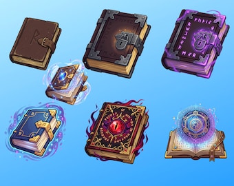 Grimoire Evolution Twitch Badges: RPG Summoner Class Icons (6+Bonus, Digital Download)