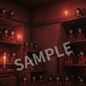 Japońskie tła VTuberów z horrorami: Pakiet nawiedzony (do pobrania cyfrowego)