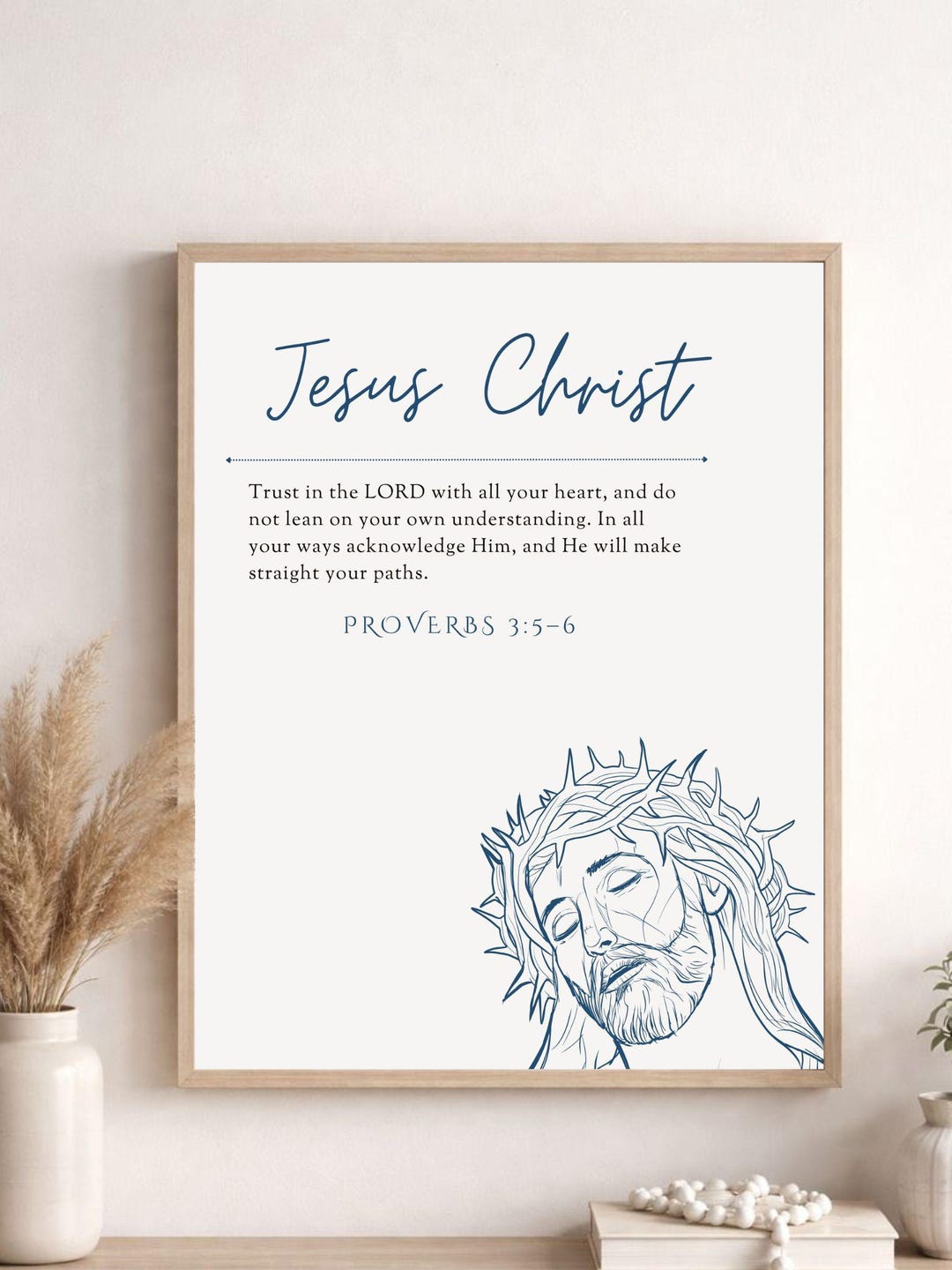 Christian Wall Art Printable | Jesus Christ Bible Verse Poster - Etsy
